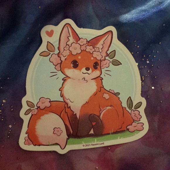 Springtime Fox 2021 Limited Edition Naomi Lord Collectible Sticker - Picture 2 of 2